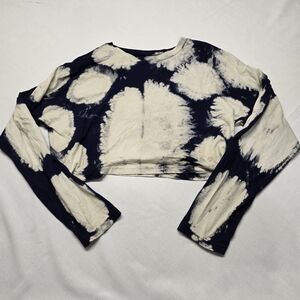 Urban Outfitters Long Sleeve Tie Dyed Cropped Tee Tshirt Womens Size Medium